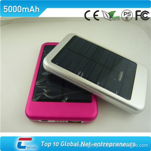 Solar power charger with metal surface for phone 5000/6000/7000mah